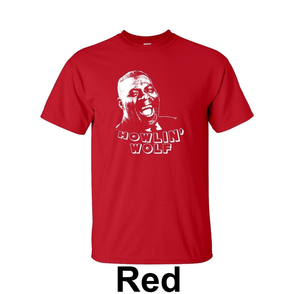 Howlin_ Wolf T Shirt Smoke Stack Lightning Red